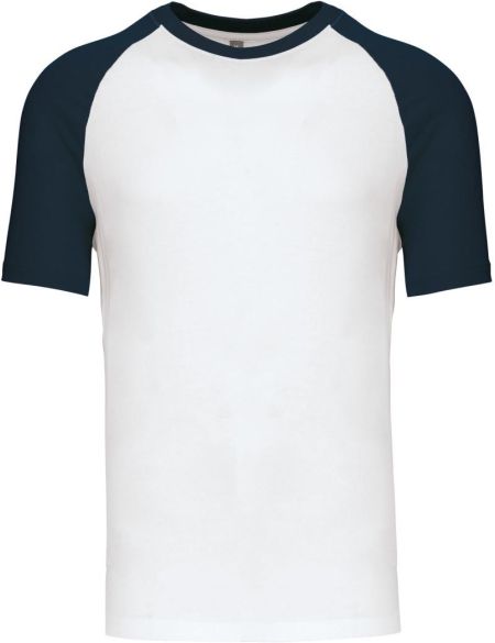 Baseball-T-Shirt Kariban K330 weiß/marine