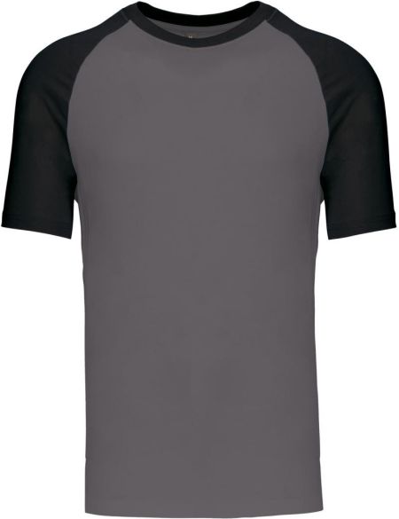 Baseball-T-Shirt Kariban K330 weiß/waldgrün