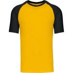 Baseball-T-Shirt Kariban K330 gelb/schwarz