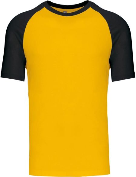 Baseball-T-Shirt Kariban K330 gelb/schwarz