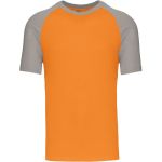 Baseball-T-Shirt Kariban K330 orange/hellgrau