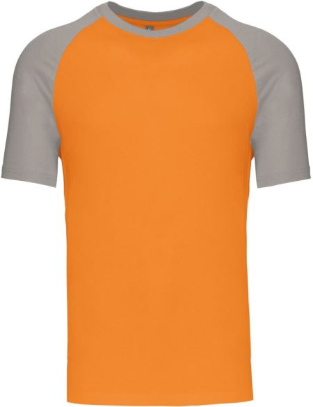Baseball-T-Shirt Kariban K330 orange/hellgrau
