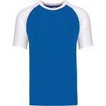 Baseball-T-Shirt Kariban K330 Aquablau/Weiß