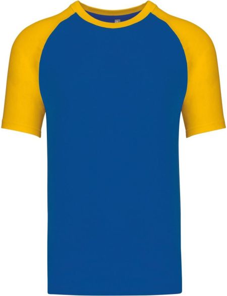 Baseball-T-Shirt Kariban K330 königsblau/gelb