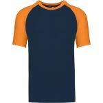 Baseball-T-Shirt Kariban K330 Marine/Orange
