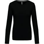 Damen T-Shirt mit langen Ärmeln Kariban K383 schwarz