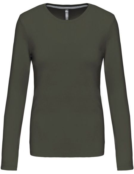 Damen-T-Shirt mit langen Ärmeln Kariban K383 weiß
