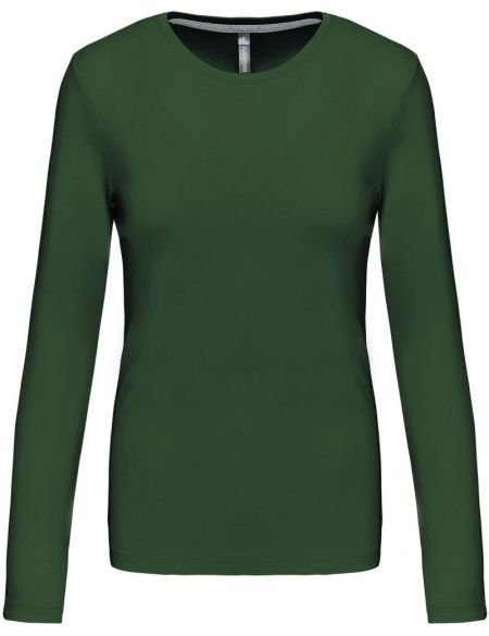 Damen T-Shirt mit langen Ärmeln Kariban K383 waldgrün