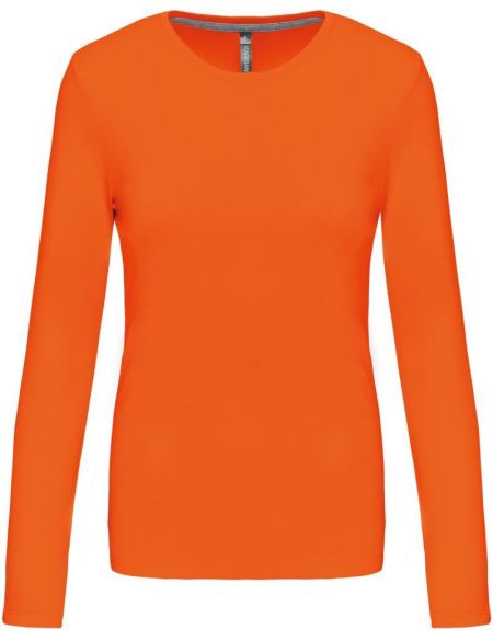 Damen-T-Shirt mit langen Ärmeln Kariban K383 orange