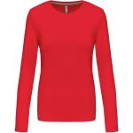 Damen-T-Shirt mit langen Ärmeln Kariban K383 rot