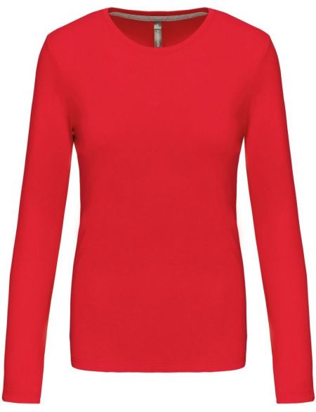 Damen-T-Shirt mit langen Ärmeln Kariban K383 rot
