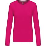 Damen-T-Shirt mit langen Ärmeln Kariban K383 Fuchsia