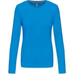Damen-T-Shirt mit langen Ärmeln Kariban K383 Tropenblau
