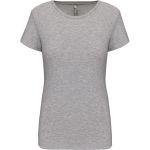Damen elastisches T-Shirt Kariban K3013 hellgrau meliert