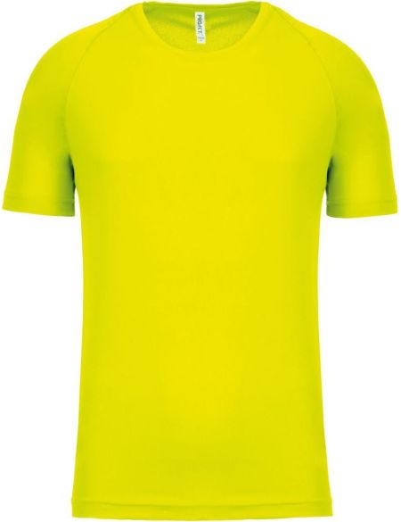 Herren-Sport-T-Shirt Kariban ProAct PA438 fluoreszierendes Gelb
