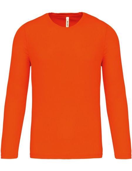 Sport-T-Shirt mit langen Ärmeln Kariban ProAct PA443 fluoreszierendes Orange