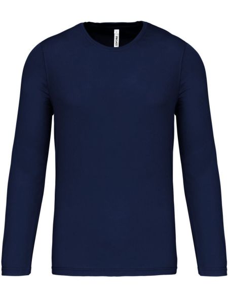 Sport-T-Shirt mit langen Ärmeln Kariban ProAct PA443 Marine