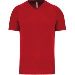 Herren-Sport-T-Shirt mit V-Ausschnitt Kariban ProAct PA476 rot