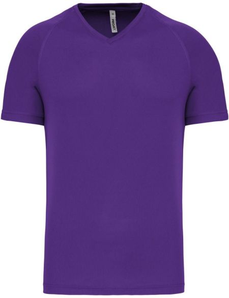 Kariban ProAct PA476 weißes Sport-T-Shirt mit V-Ausschnitt für Herren