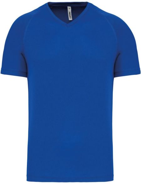 Kariban ProAct PA476 sportliches königsblaues Herren-Sport-T-Shirt mit V-Ausschnitt