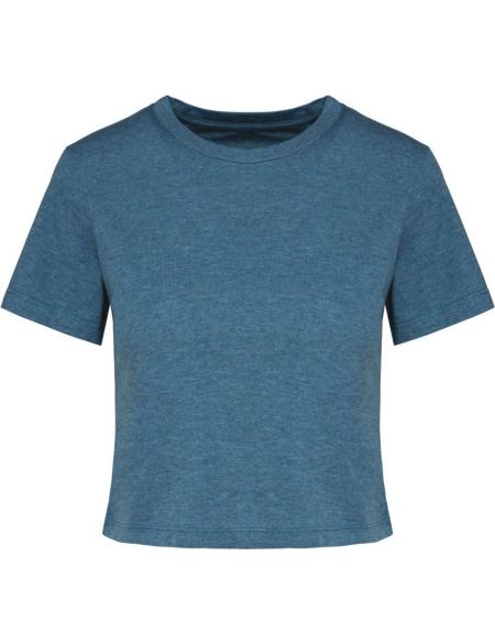 T-Shirt Damen Sport Crop Top Kariban ProAct PA4022 weiß