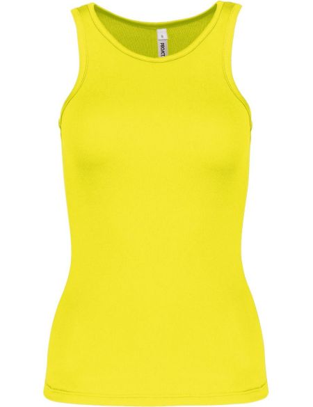 Kariban ProAct PA442 fluoreszierendes gelbes Sport-Tanktop für Damen