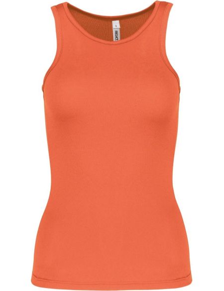 Kariban ProAct PA442 fluoreszierendes orangefarbenes Sport-Tanktop für Damen