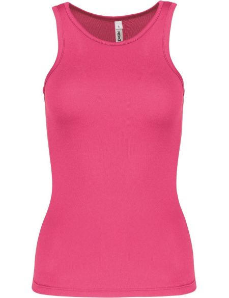 Damen-Sport-Tanktop Kariban ProAct PA442 fluoreszierendes Rosa