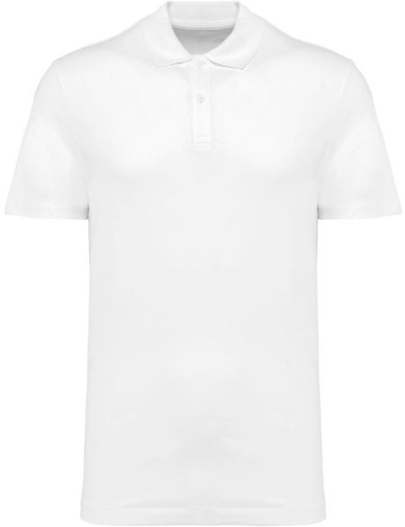 Poloshirt Herren elastisches Pikee Supima Kariban PK200 weiß