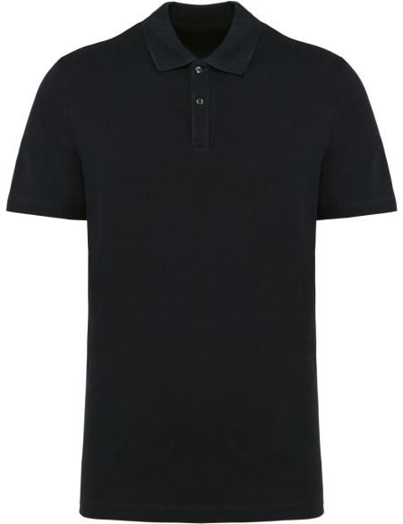 Poloshirt Herren elastisches Piqué Supima Kariban PK200 schwarz