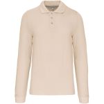 Poloshirt Herren Piqué mit langen Ärmeln Kariban K243 hellsand