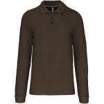 Kariban K243 dunkelkhakifarbenes Herren-Piqué-Poloshirt mit langen Ärmeln