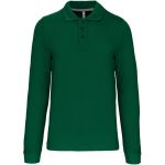 Kariban K243 Kelly Green Herren-Piqué-Poloshirt mit langen Ärmeln