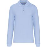 Poloshirt Herren Piqué mit langen Ärmeln Kariban K243 himmelblau