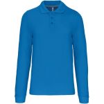 Poloshirt Herren Piqué mit langen Ärmeln Kariban K243 Tropenblau