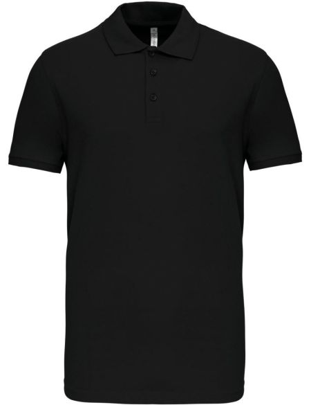Poloshirt Herren elastisches Piqué Kariban K239 schwarz