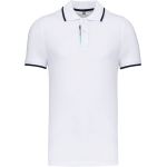Polokošile pánská kontrastní piqué Kariban K245 white/navy/white