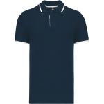 Poloshirt Herren Kontrast-Piqué Kariban K245 Marineblau/Weiß/Helltürkis