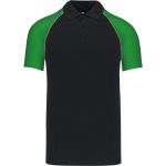 Poloshirt Herren Baseball-Piqué Kariban K226 schwarz/hellgrau/grün