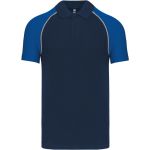 Poloshirt Herren Baseball-Piqué Kariban K226 Marineblau/Hellgrau/Königsblau