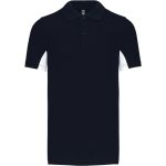 Herren-Poloshirt aus 2-farbigem Piqué Sport Kariban K232 Marineblau/Weiß
