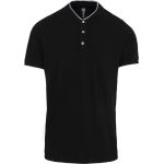 Herren-Poloshirt mit Mao-Kragen Kariban K223 schwarz/oxfordgrau