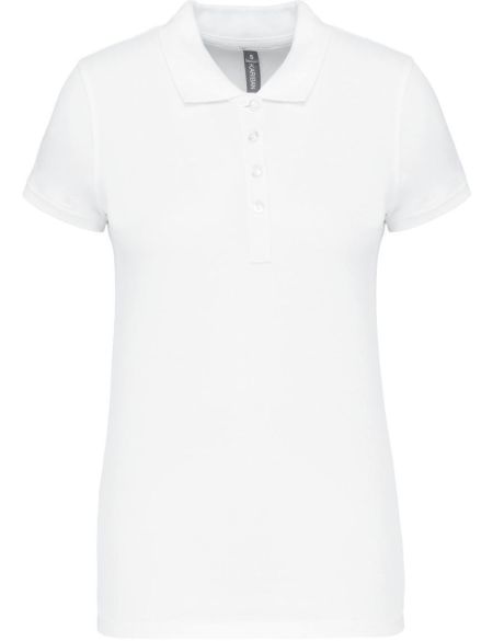 Damen-Piqué-Poloshirt Kariban K255 weiß