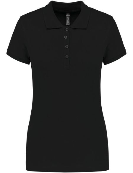 Damen Piqué-Poloshirt Kariban K255 schwarz