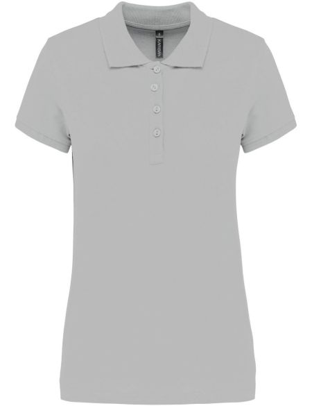 Damen-Piqué-Poloshirt Kariban K255 schneegrau