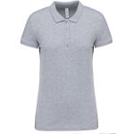 Damen-Piqué-Poloshirt Kariban K255 Oxford-Grau