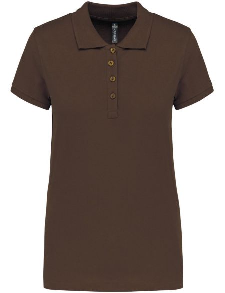 Damen-Piqué-Poloshirt Kariban K255 Schokolade