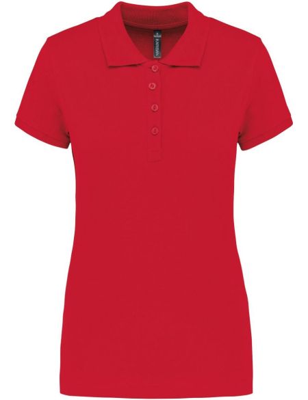 Damen-Piqué-Poloshirt Kariban K255 rot