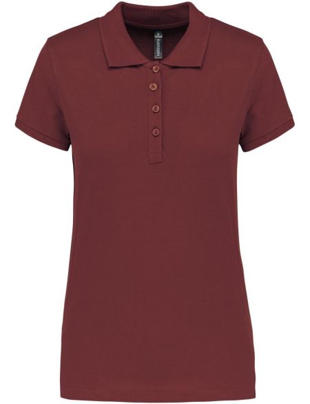 Damen-Piqué-Poloshirt Kariban K255 Wein