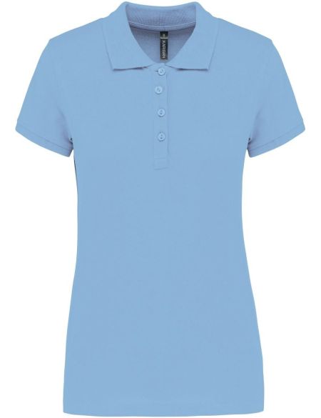 Damen-Piqué-Poloshirt Kariban K255 himmelblau